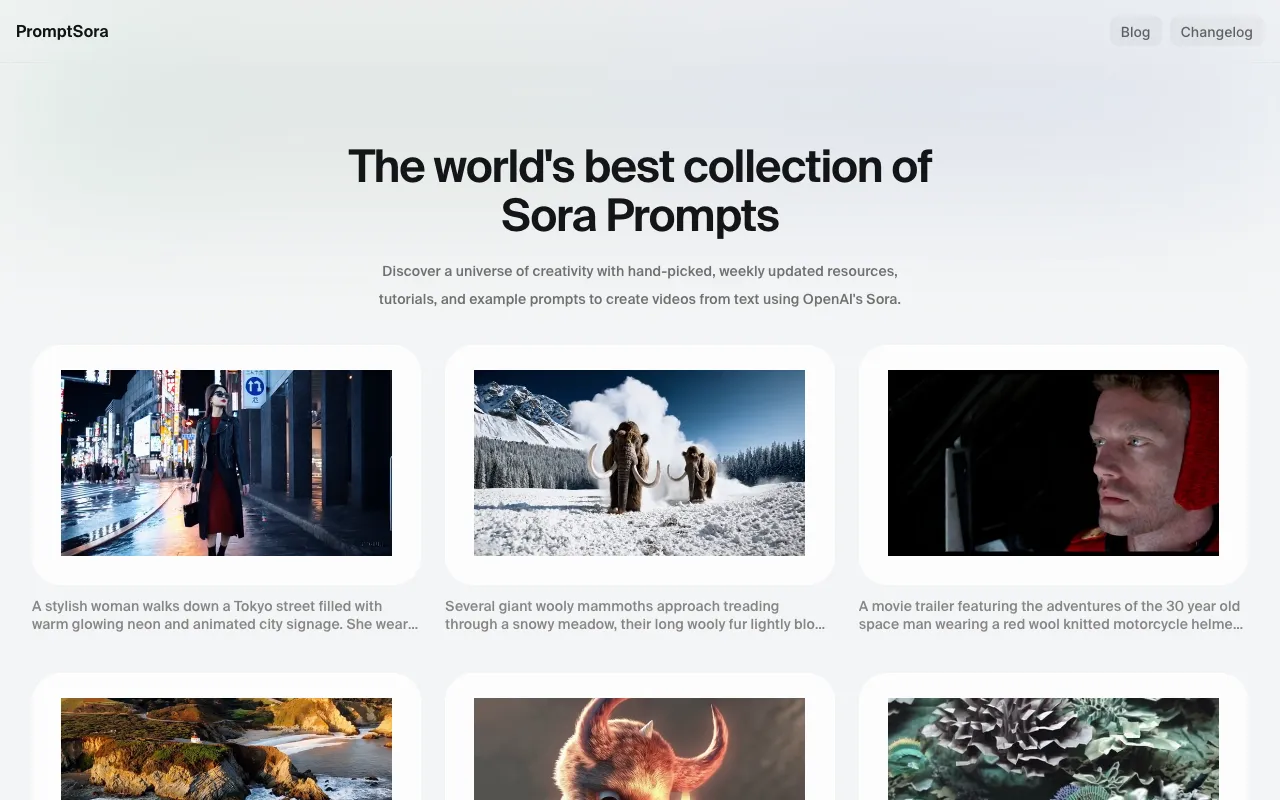 PromptSora — preview screenshot