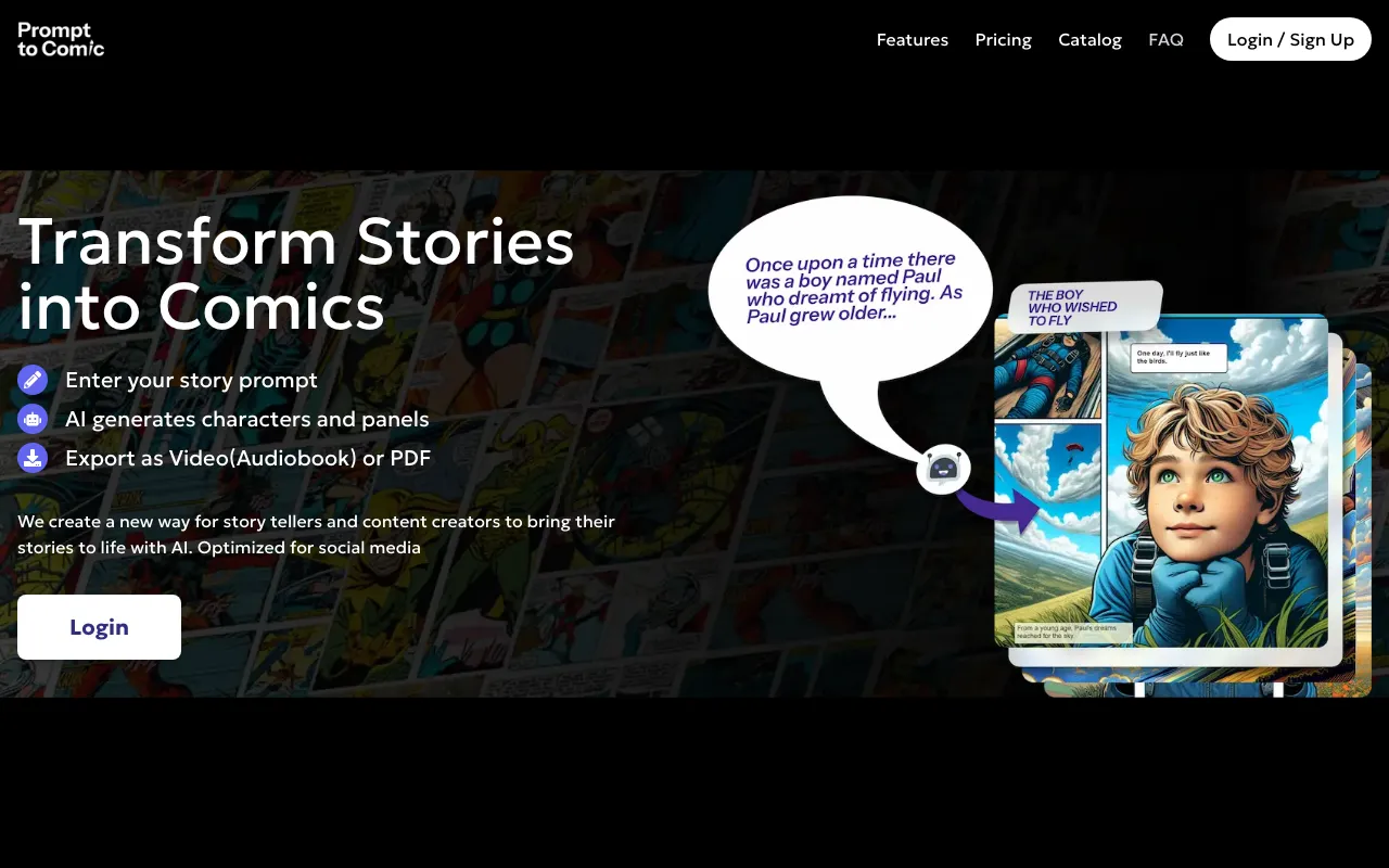 PromptToComicAI — preview screenshot