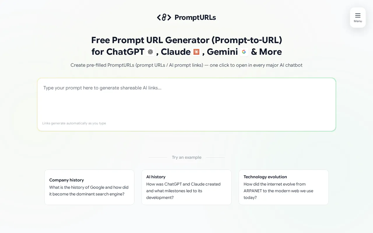 PromptURLs — preview screenshot