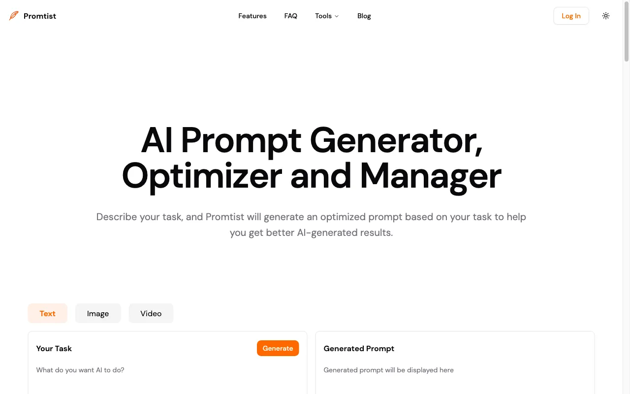 Promtist — preview screenshot