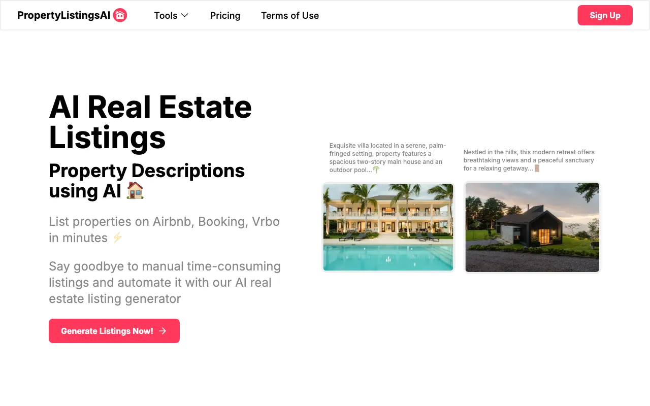 PropertyListingsAI — preview screenshot