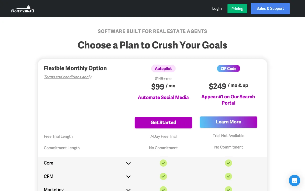 propertysimple.com — pricing page