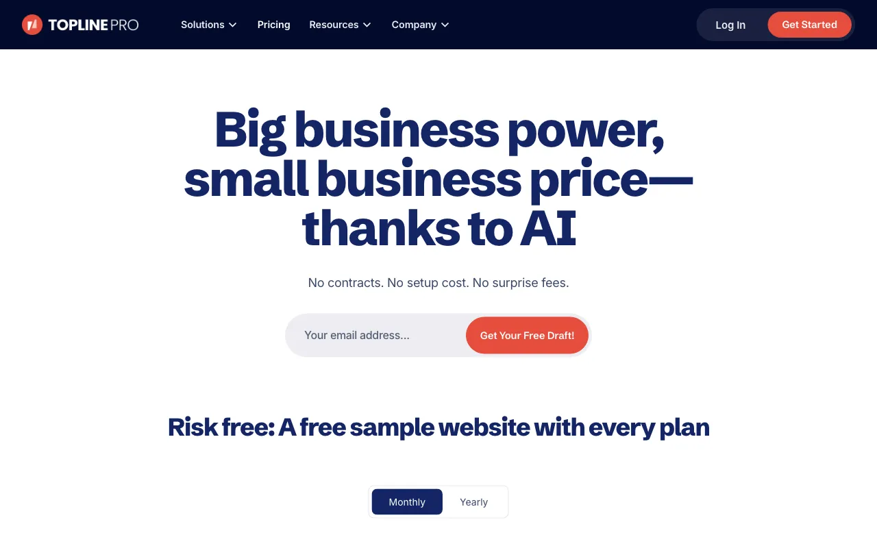 Topline Pro — pricing page