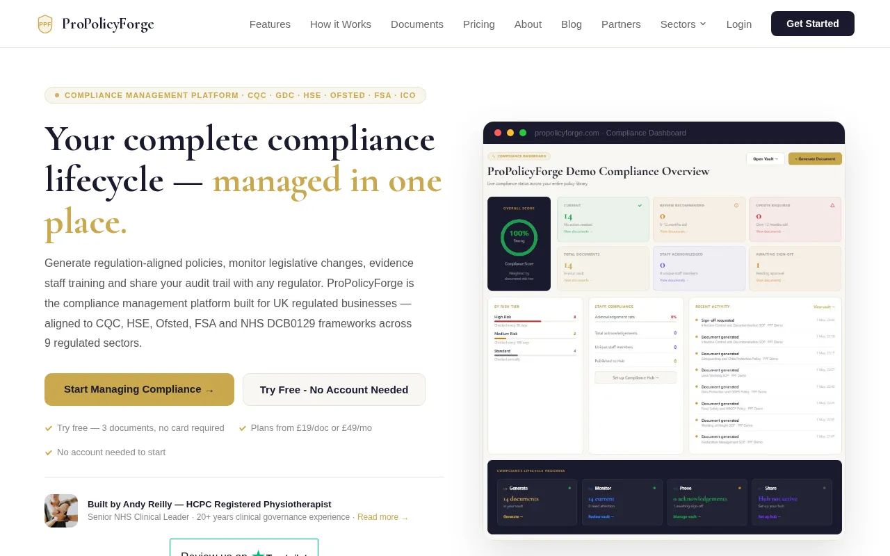 ProPolicyForge — preview screenshot