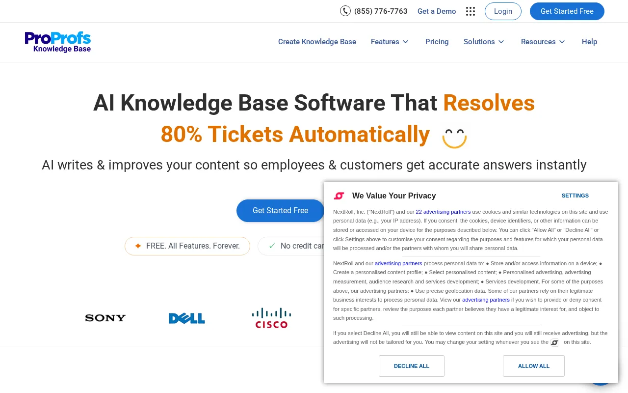 ProProfs Knowledge Base — preview screenshot
