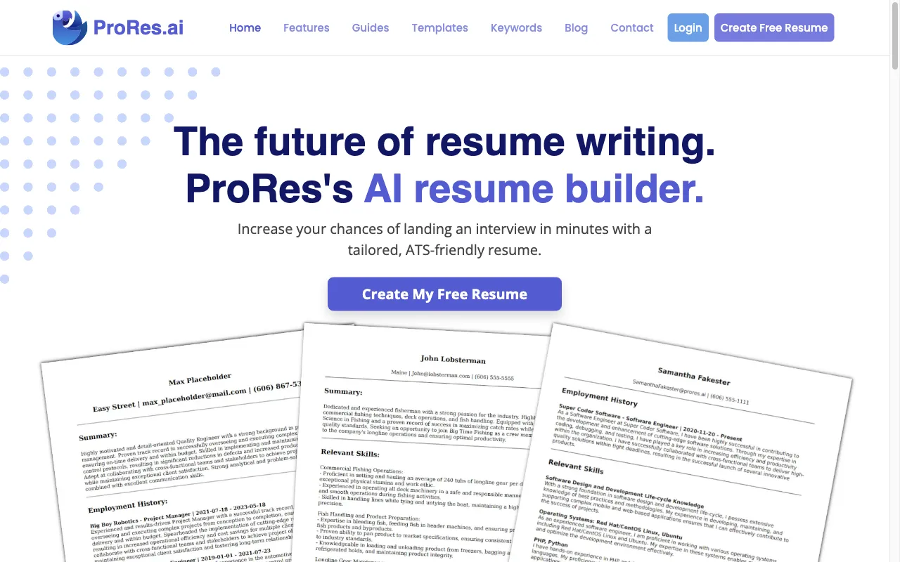 ProRes.ai — preview screenshot