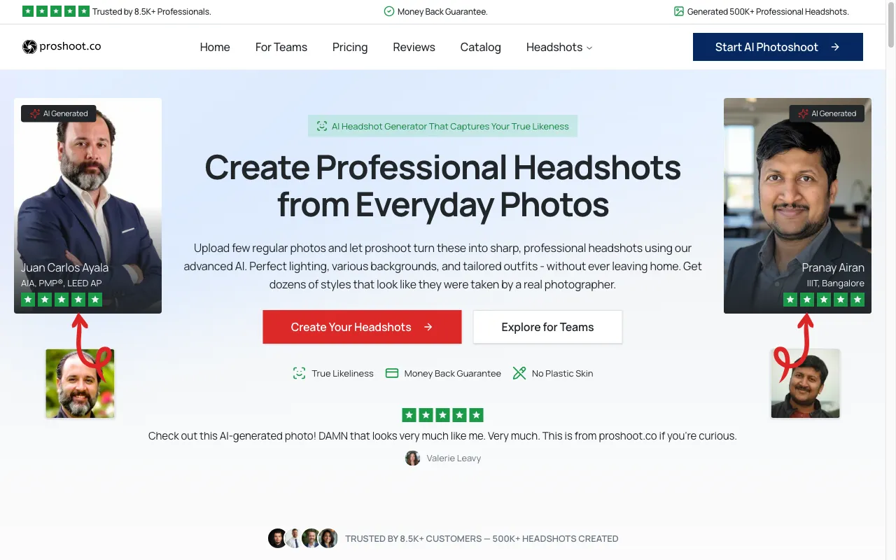 Proshoot.co — preview screenshot