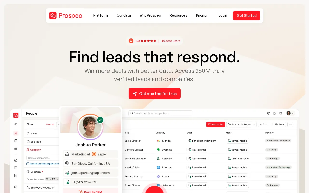 Prospeo — preview screenshot