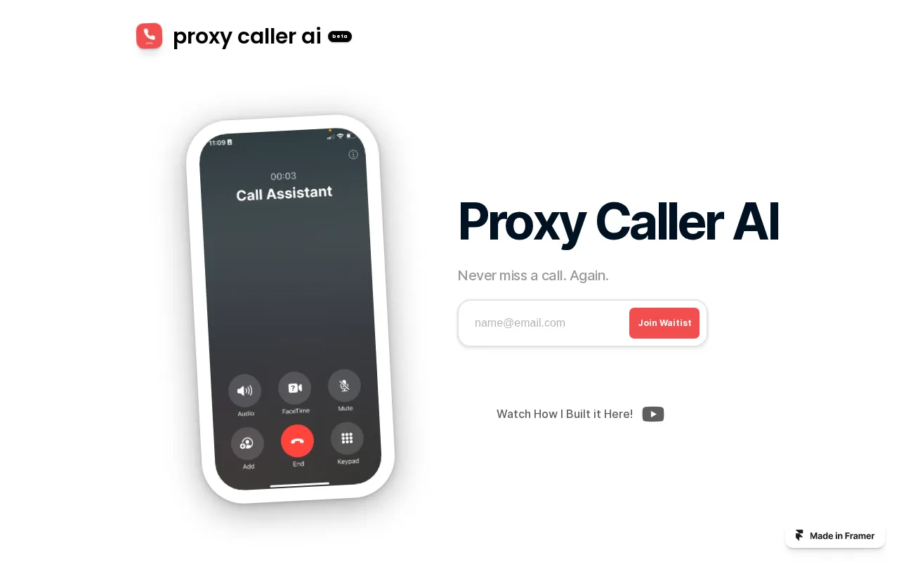 Proxy Caller AI — preview screenshot