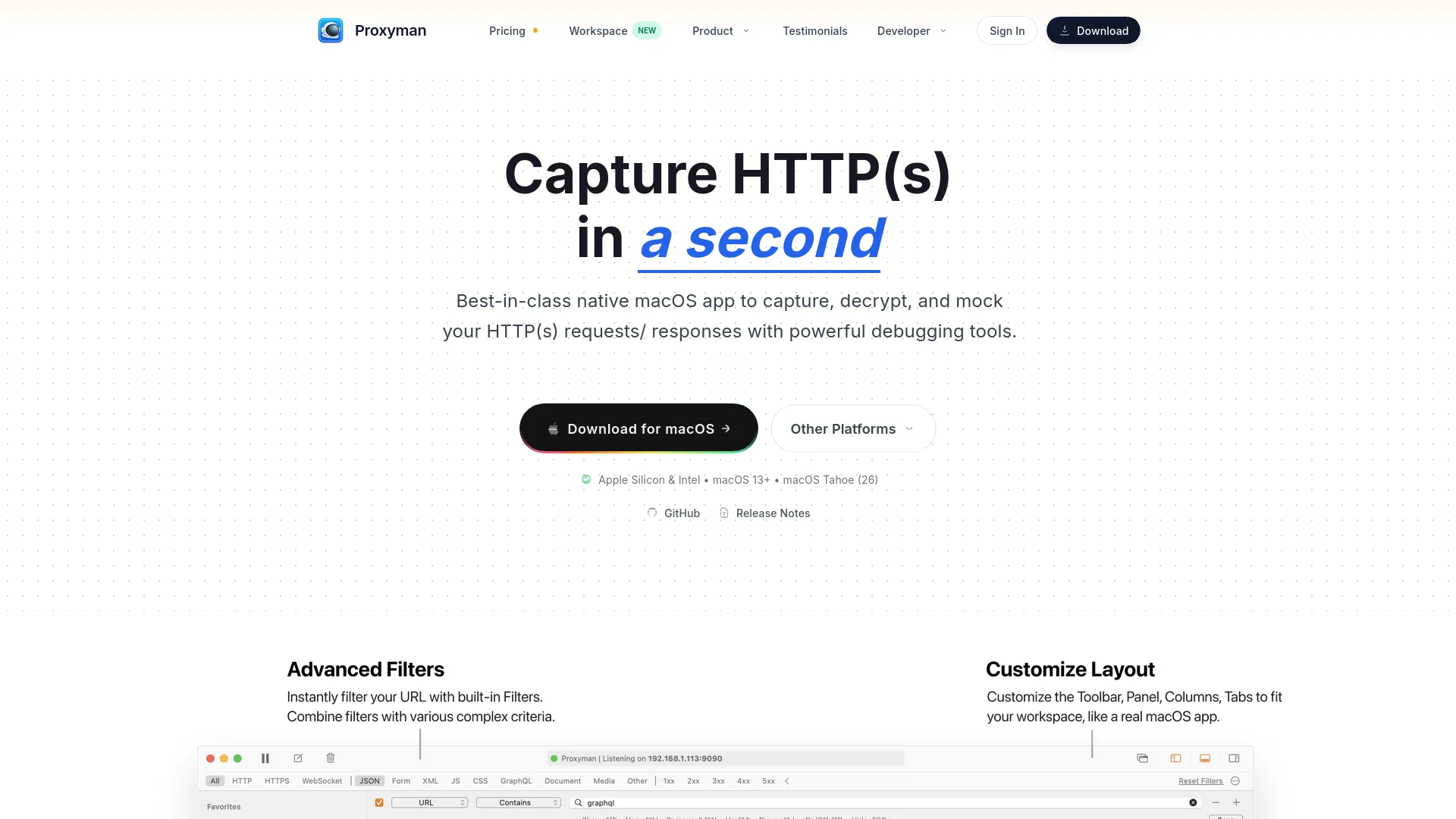 Proxyman — preview screenshot