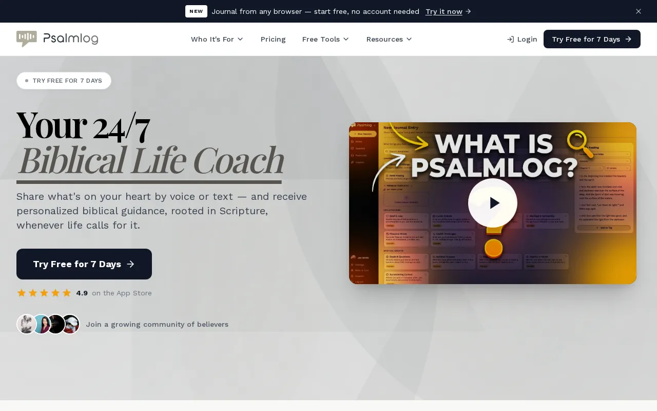 Psalmlog — preview screenshot