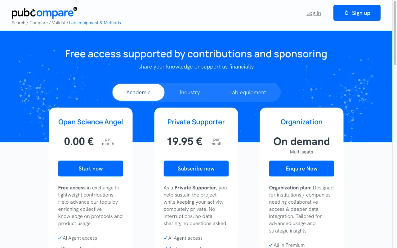 PubCompare.ai — pricing page