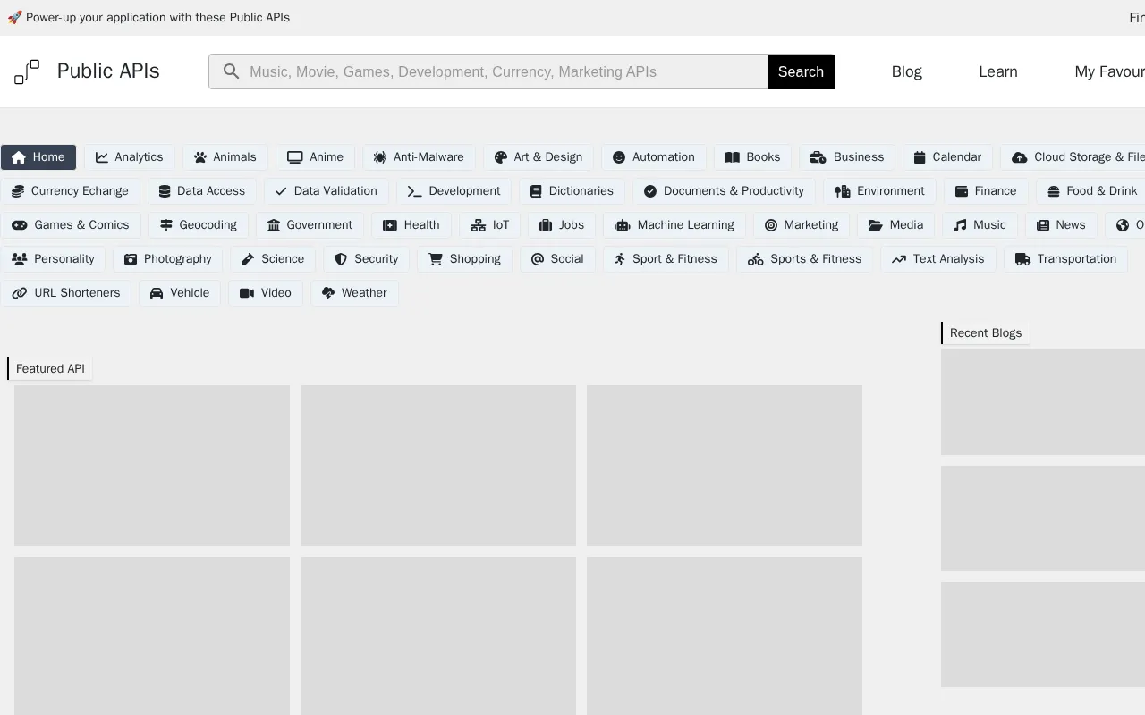 Public APIs — preview screenshot