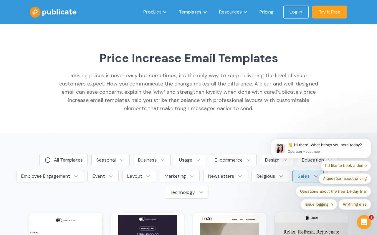 Publicate — pricing page