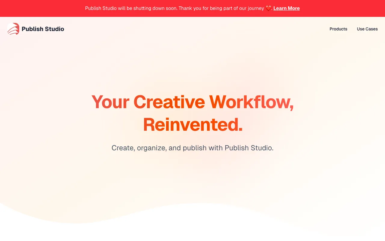 Publish Studio — preview screenshot