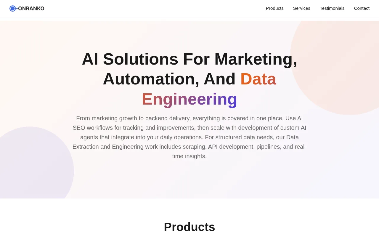OnRanko — pricing page
