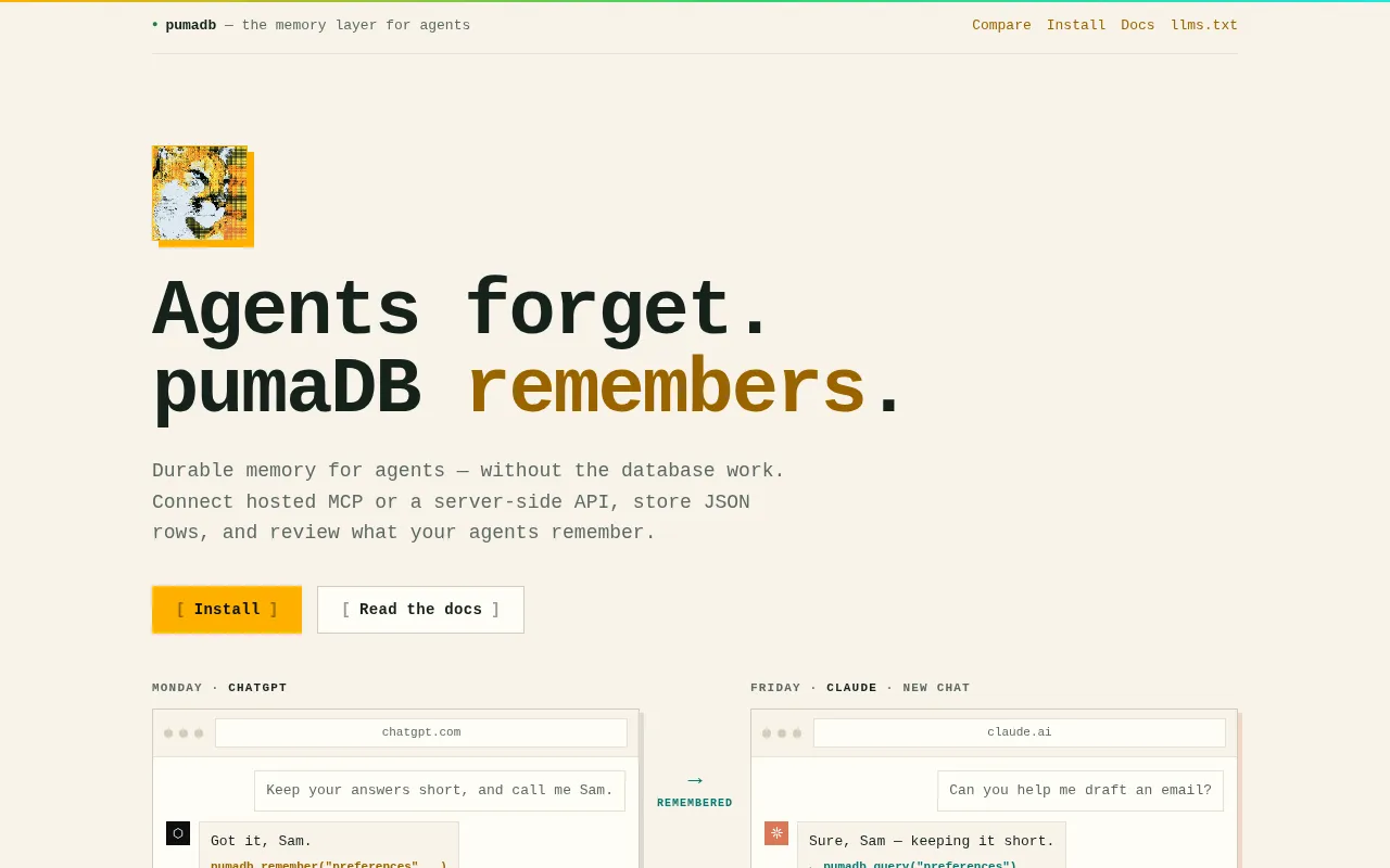 pumaDB — preview screenshot