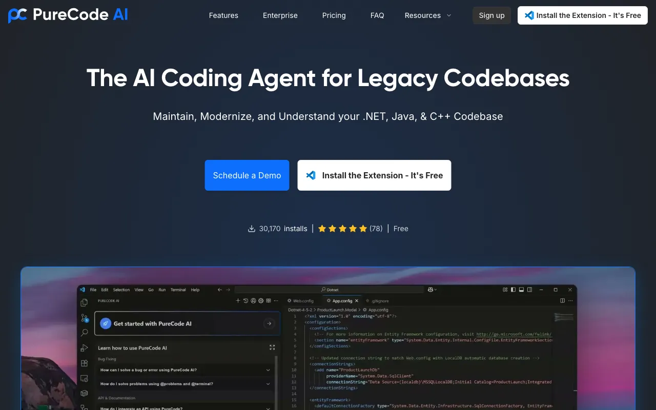 PureCode AI — preview screenshot