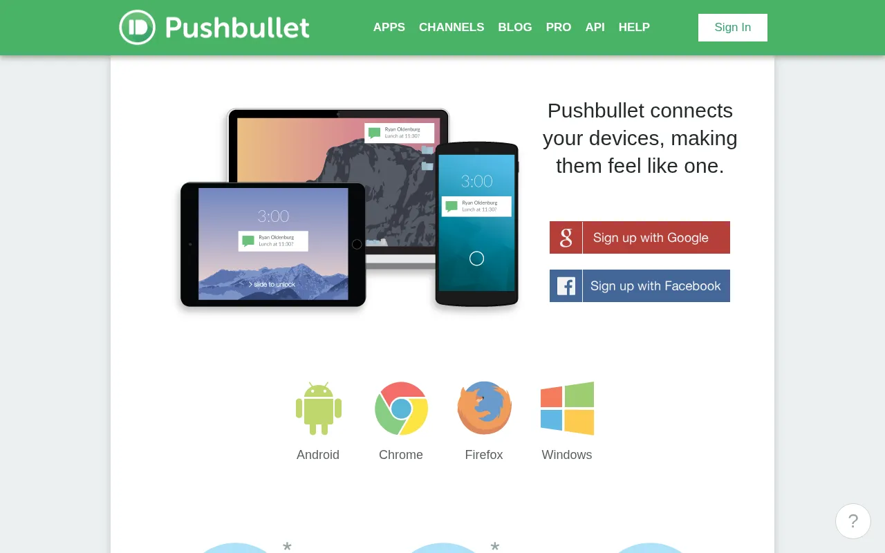 Pushbullet — preview screenshot