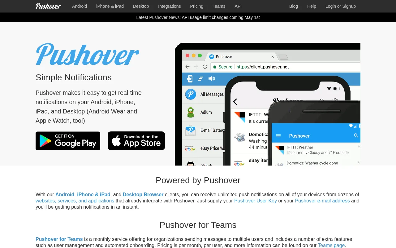 Pushover — preview screenshot