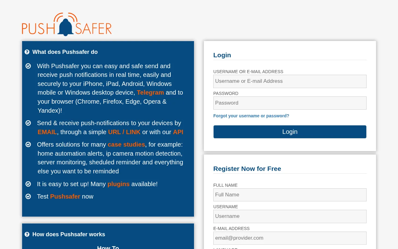Pushsafer — preview screenshot