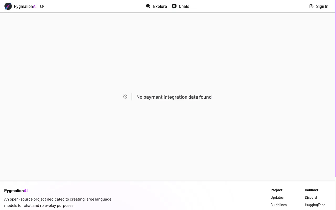 Pygmalion AI — pricing page