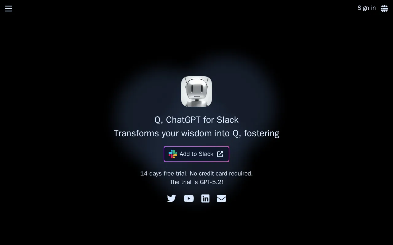 Q Slack Chatbot — preview screenshot