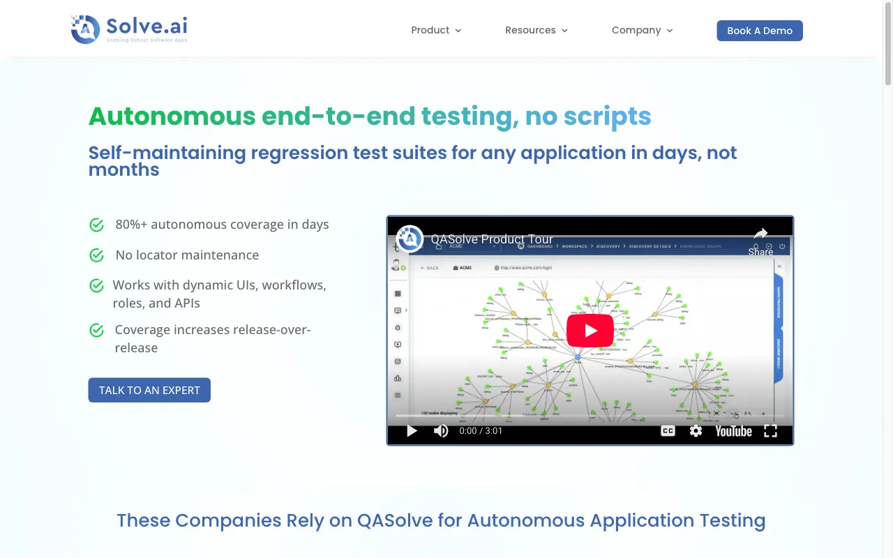 QASolve.ai — preview screenshot