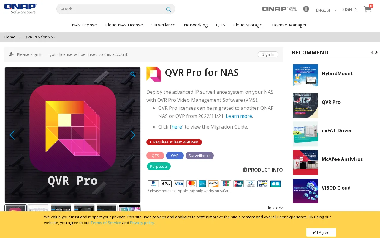 Qnap — pricing page