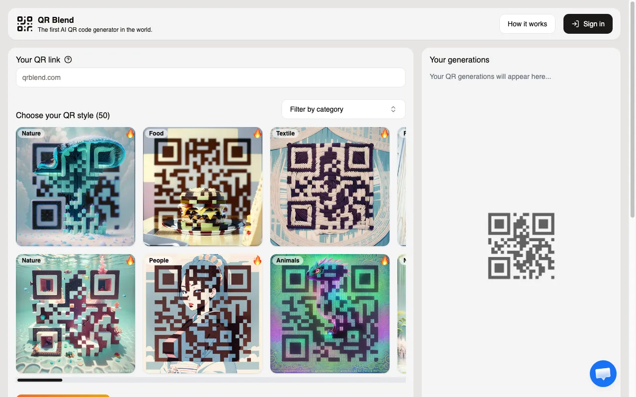 QR Blend — preview screenshot