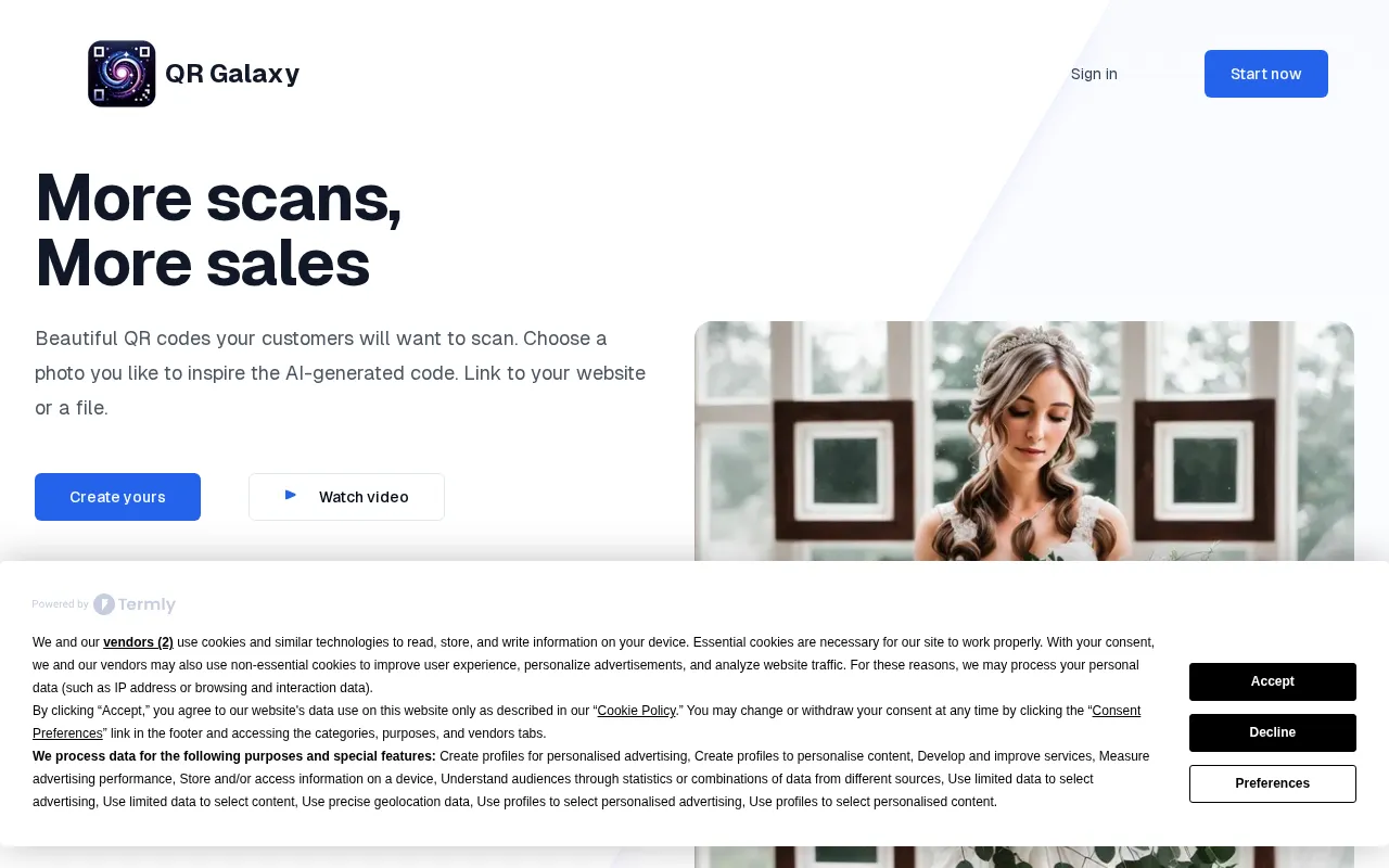 QR Galaxy — preview screenshot