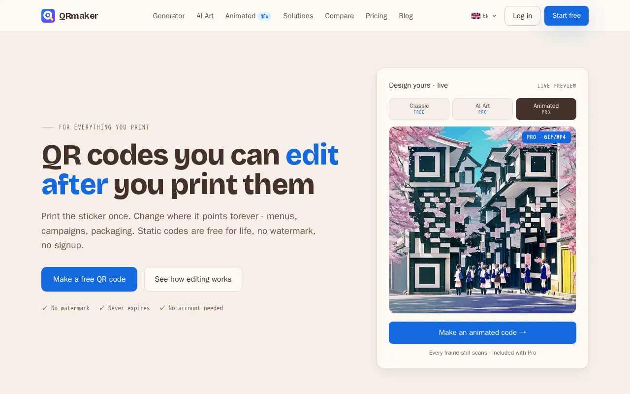 QRmaker — preview screenshot