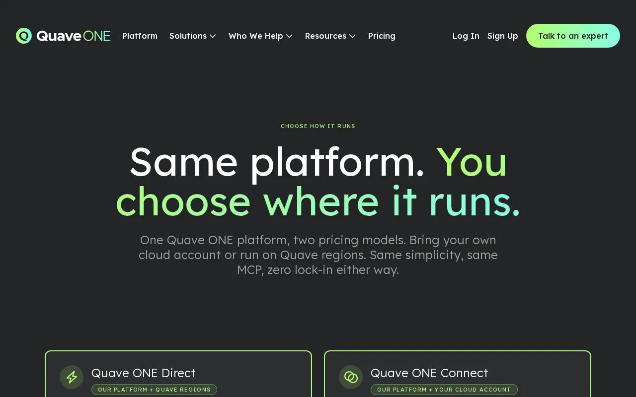 Quave ONE — pricing page