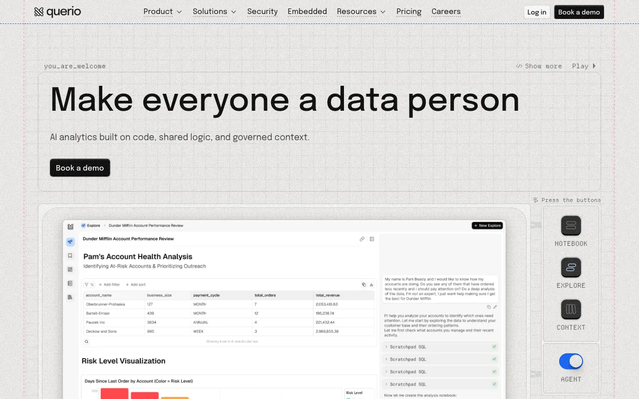 Querio 1.0 — preview screenshot