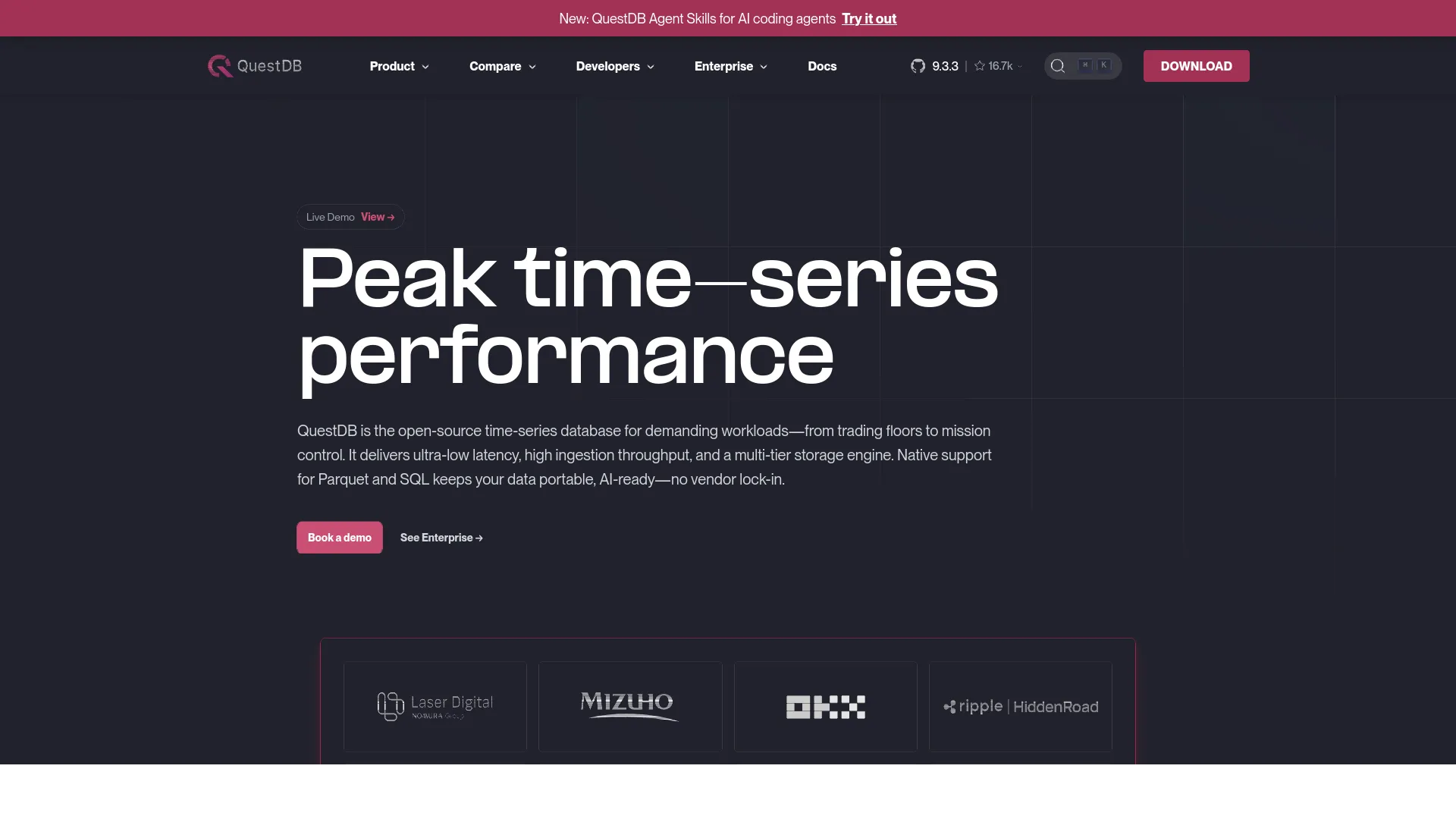 QuestDB — preview screenshot