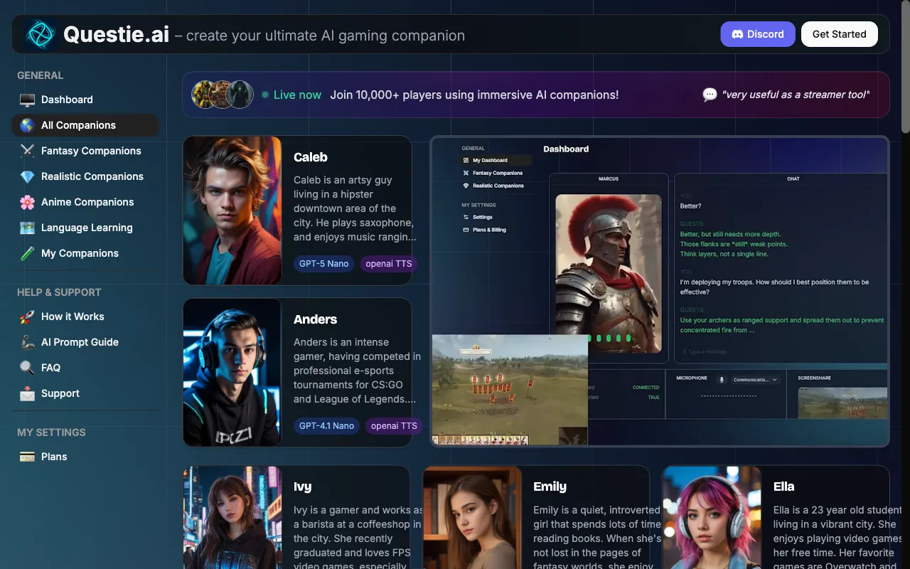 Questie.ai — preview screenshot