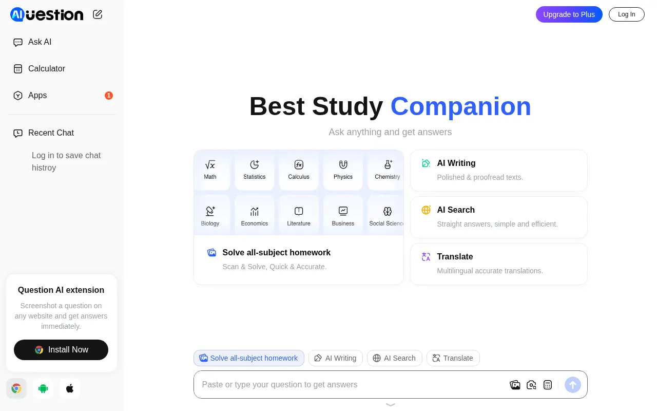 Questionai — preview screenshot