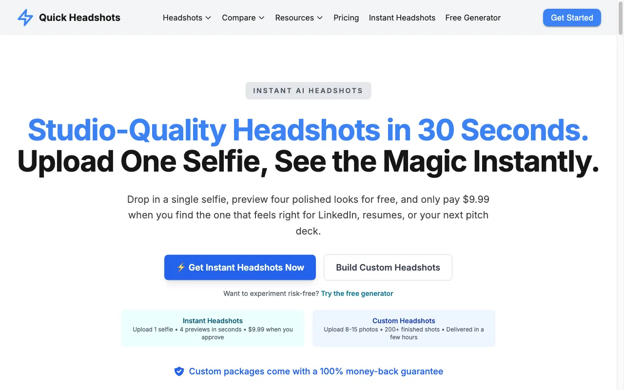 QuickHeadshots — preview screenshot