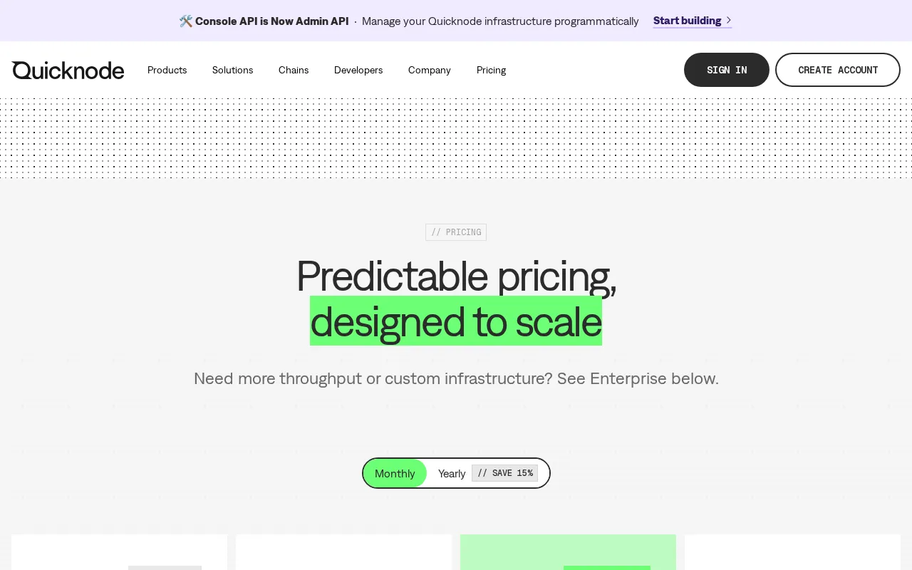 Quicknode — pricing page