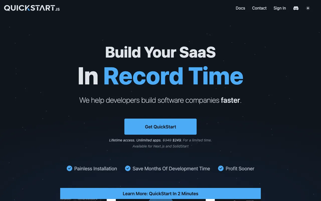 QuickStart — preview screenshot