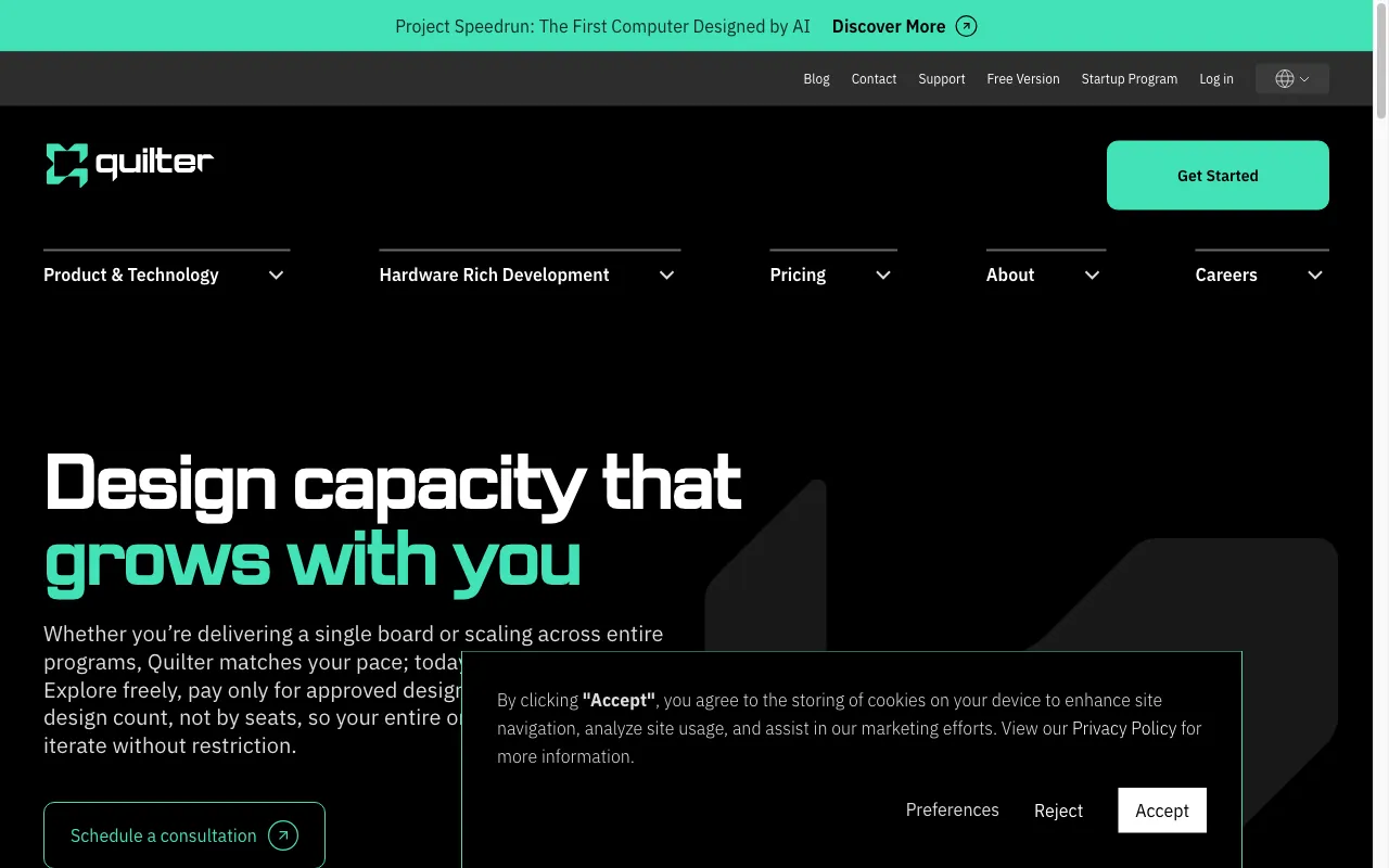 Quilter — pricing page