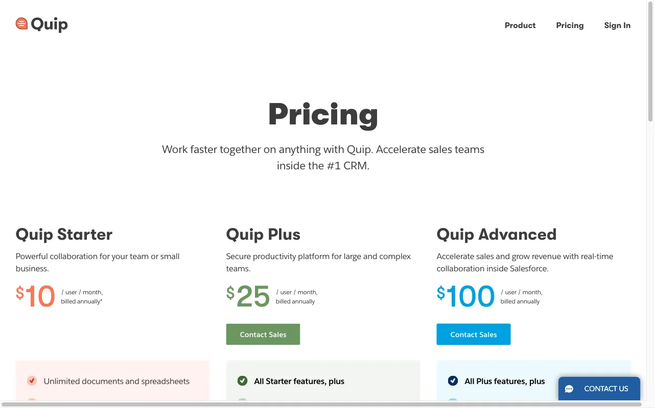 Quip — pricing page