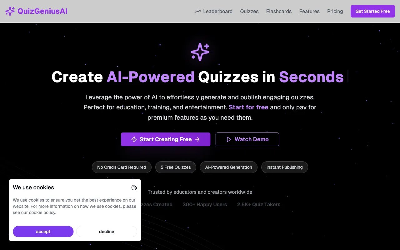 QuizGeniusAI — preview screenshot