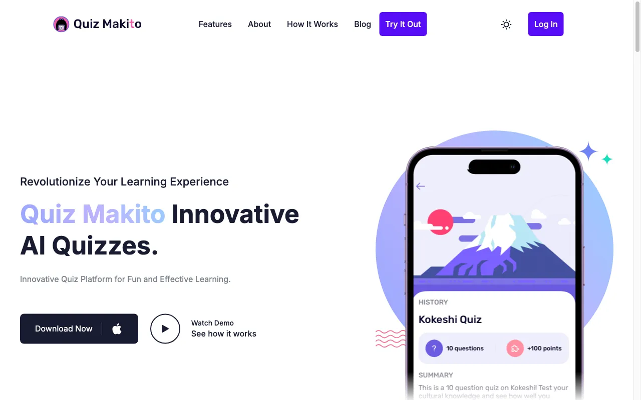Quiz Makito — preview screenshot