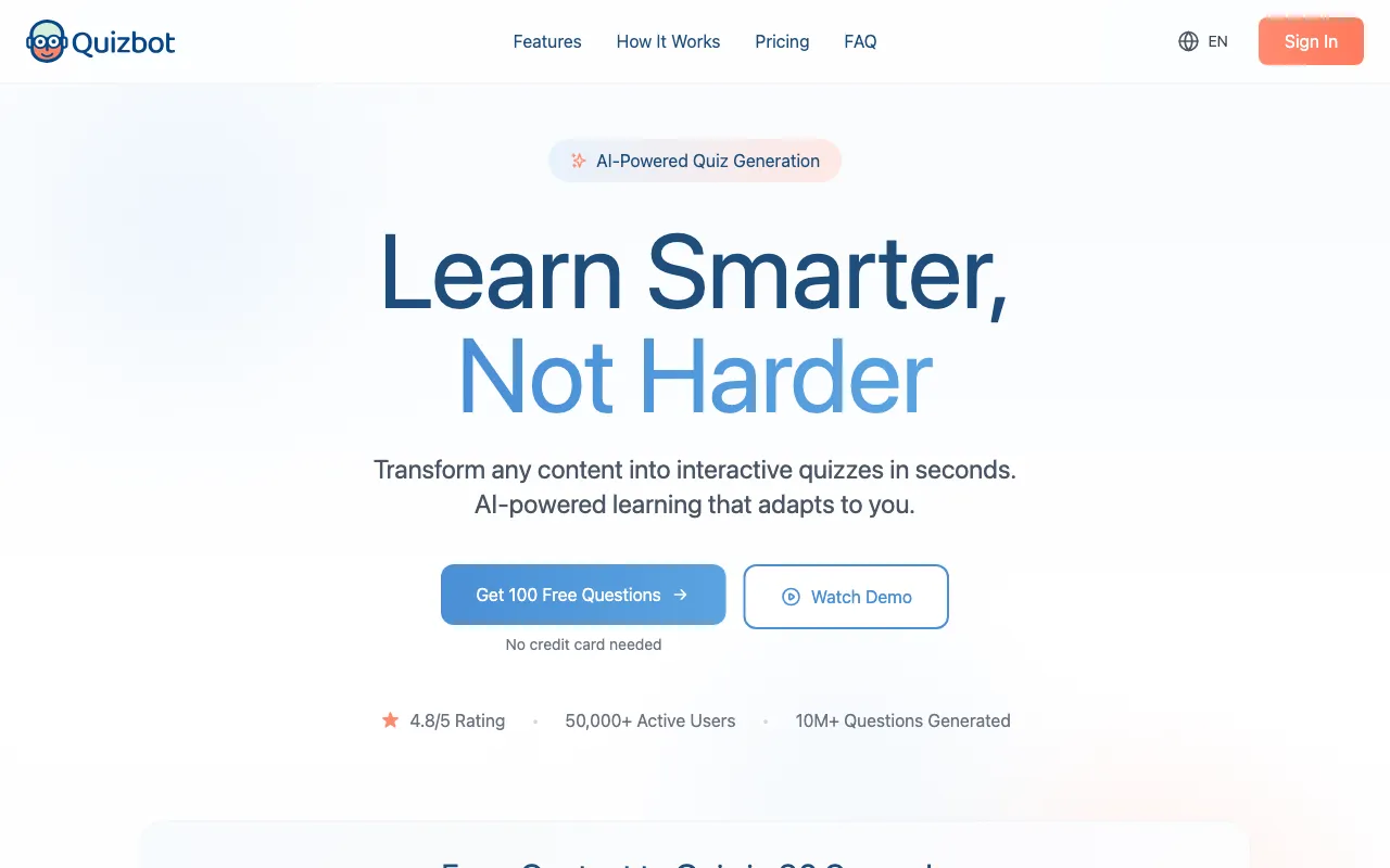 Quizbot.ai — preview screenshot