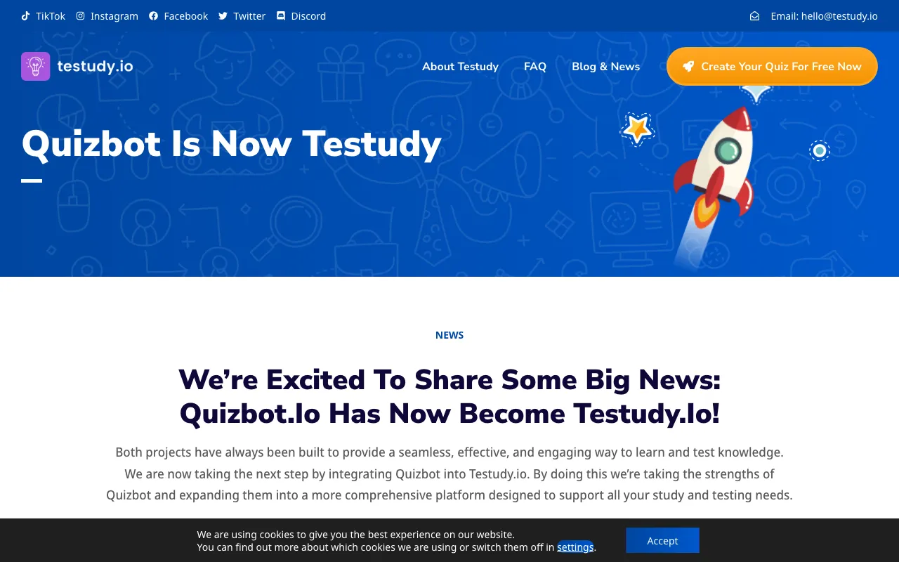 Testudy - Generate Single and Multiple Choice Tests From Any text or Subject — preview screenshot