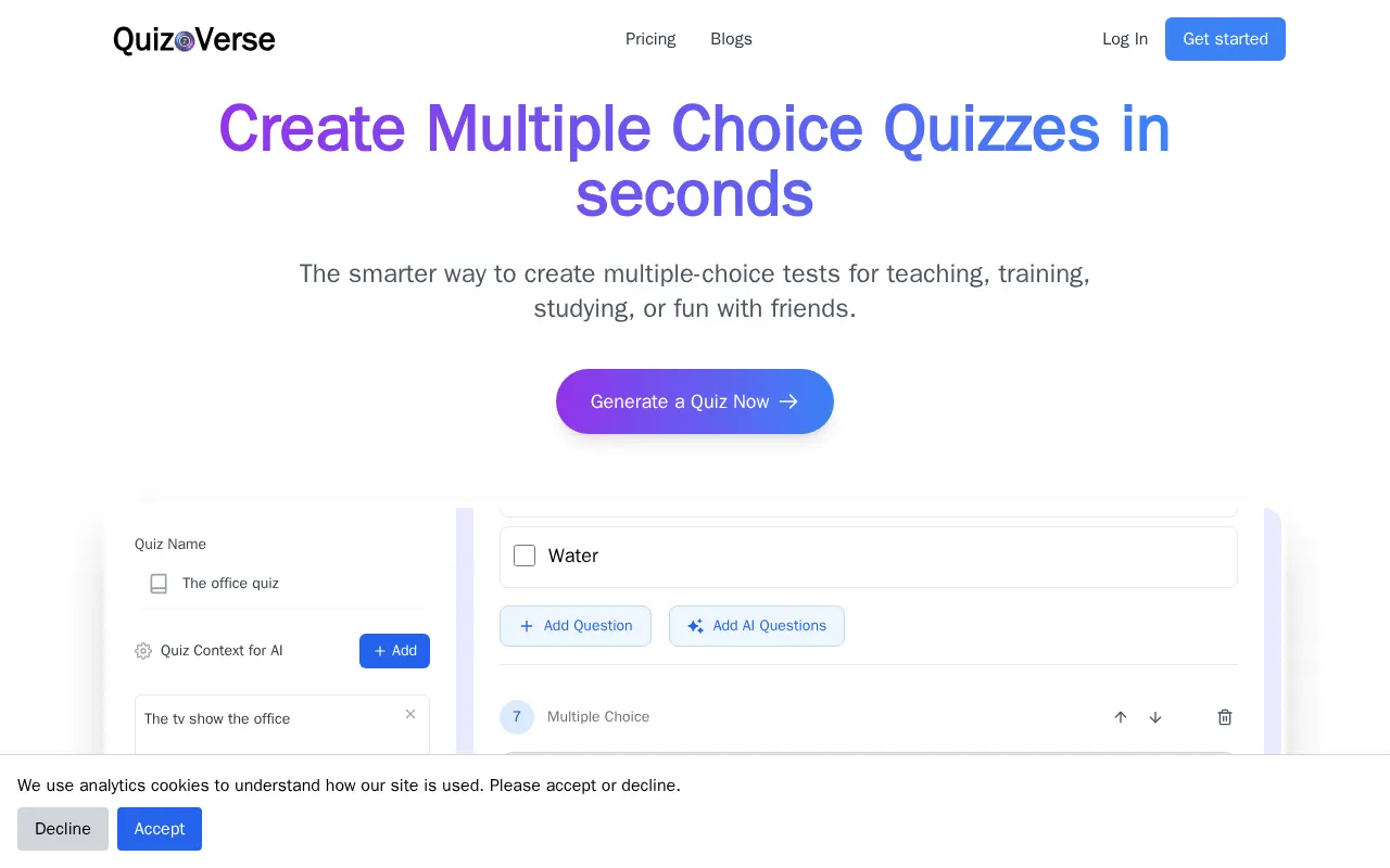 QuizoVerse — preview screenshot