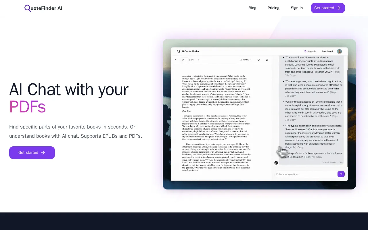 QuoteFinder AI — preview screenshot