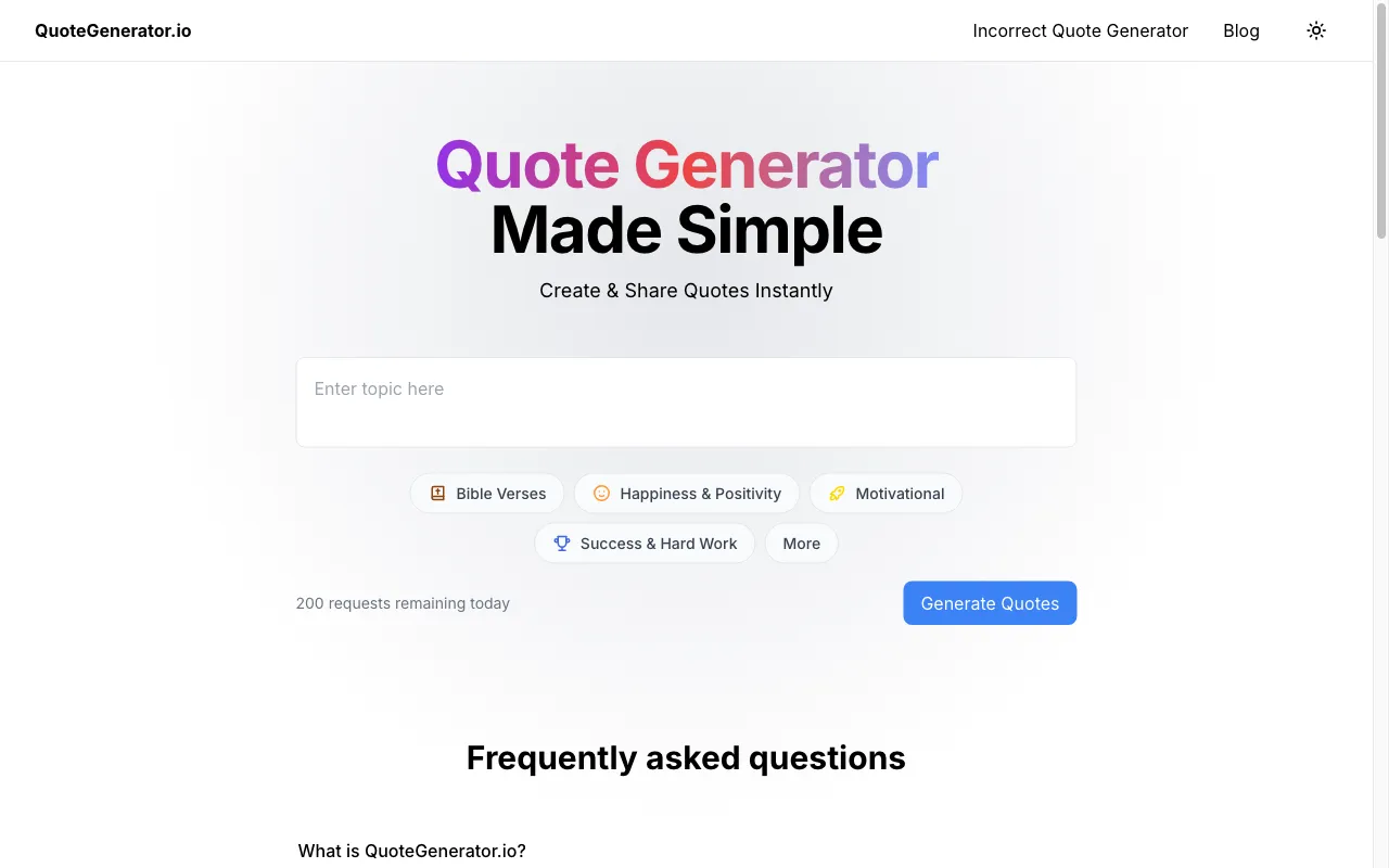 QuoteGenerator — preview screenshot
