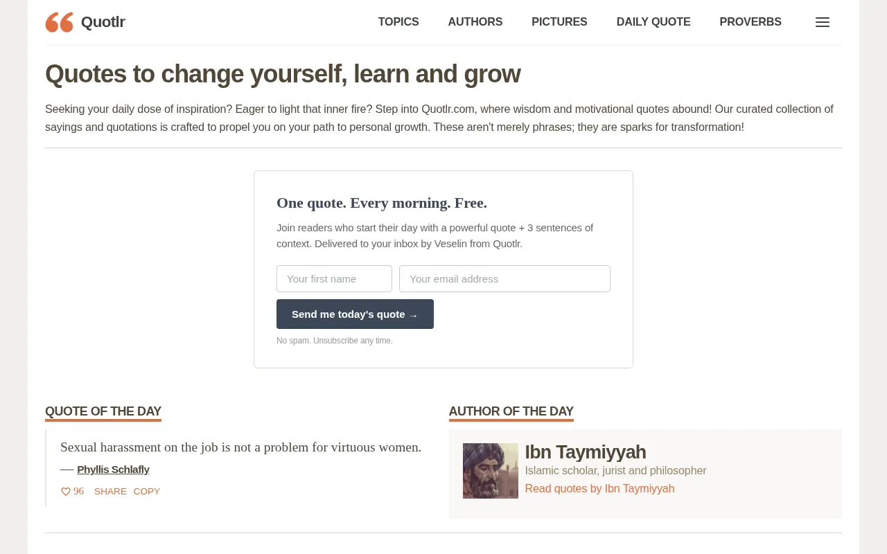 Quotlr — preview screenshot